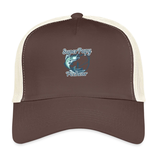 Personnalisé 'Papy Pêcheur' avec Prénoms des Petits-Enfants sur Casquette trucker