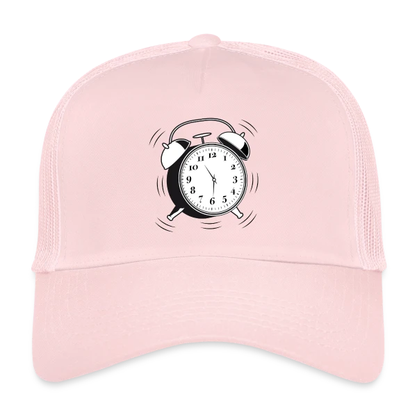 Réveil Rétro 6h - L'Heure du Style Vintage sur Casquette trucker