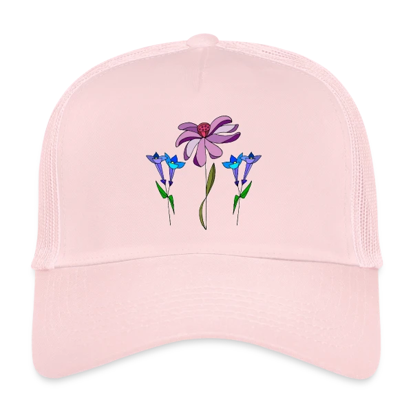 Éclat Floral sur Casquette trucker