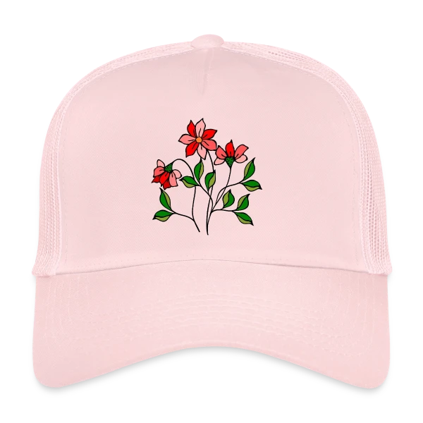 Fleurs Épanouies sur Casquette trucker