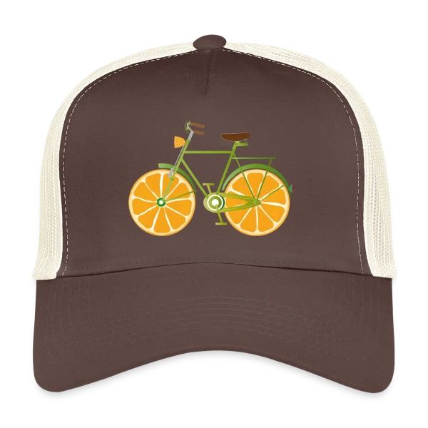 Vélo Fruitix : L'Original Fun aux Roues Oranges sur Casquette trucker
