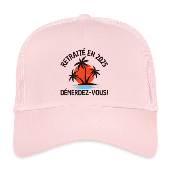 Retraite 2025 Plage sur Casquette trucker