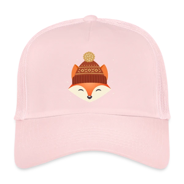 Renard Urbain au Bonnet Stylé sur Casquette trucker
