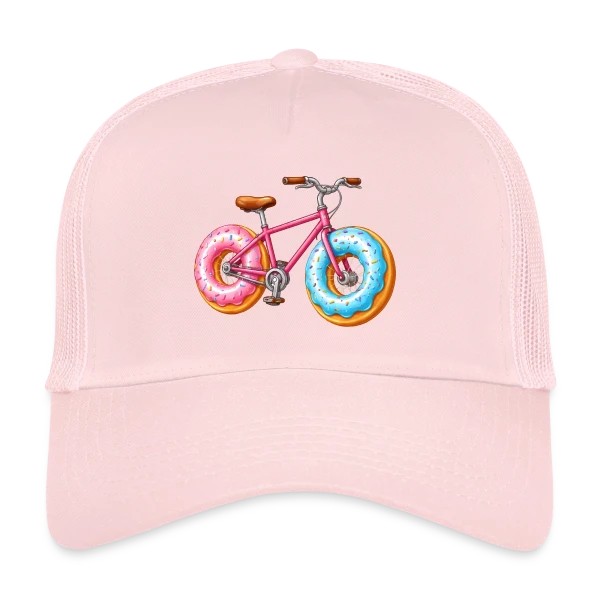 Cycliste Gourmand : Donut & Vélo Humoristique sur Casquette trucker
