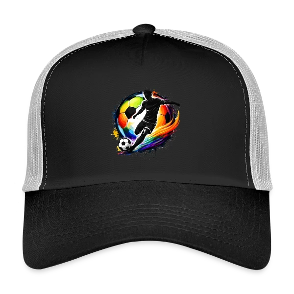 Ballon de Football Design 5 sur Casquette trucker