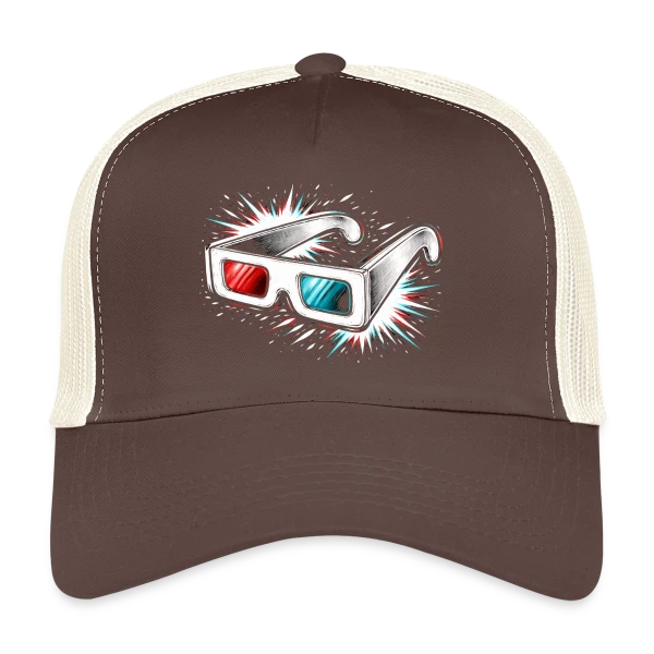 Lunettes 3D Rétro sur Casquette trucker