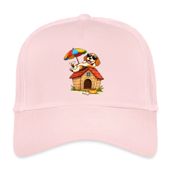 Chien Beagle en Vacances à la Maison sur Casquette trucker
