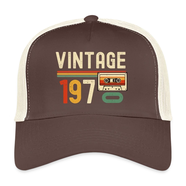 Vintage 1970 Cassette Rétro sur Casquette trucker
