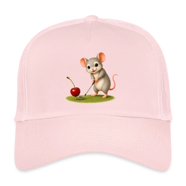 La Souris Golfeuse sur Casquette trucker