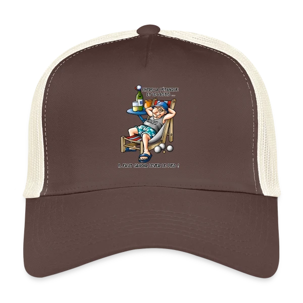 Entre la Pétanque et l'Apéro sur Casquette trucker