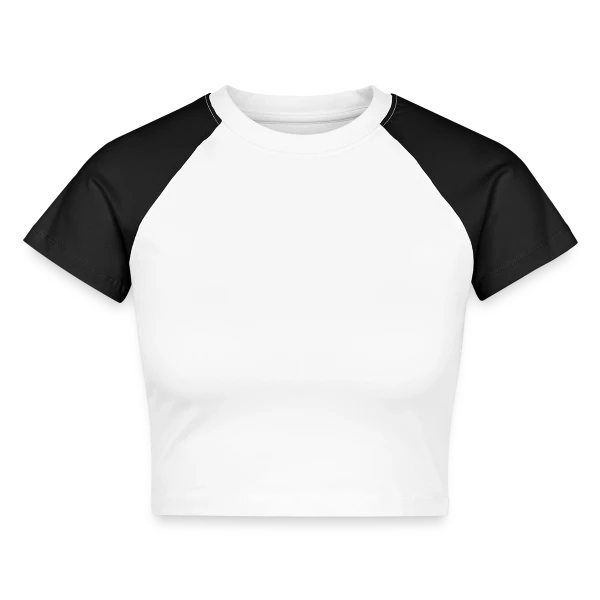Maquette de Crop top baseball bio femme à personnaliser