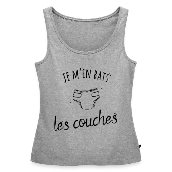 Humour "Je M'en Bats Les Couches" - Idée Cadeau Drôle sur Débardeur bio Premium Femme
