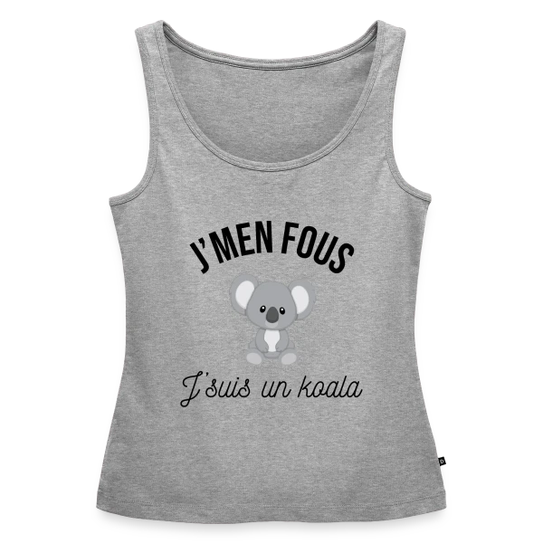 "J'm'en Fous, J'suis un Koala" - Humour Décontracté sur Débardeur bio Premium Femme