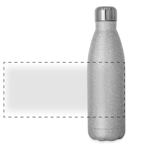 Maquette de Gourde isotherme panoramique pailletée 500 ml à personnaliser