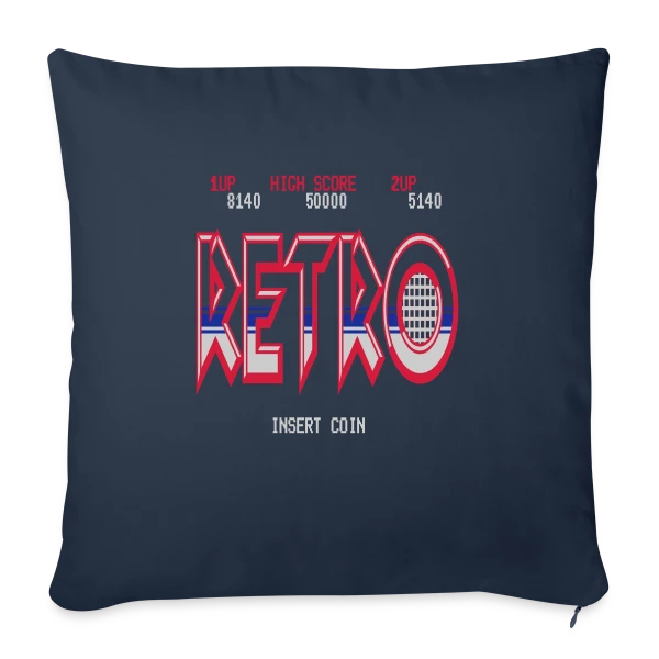 Design Rétro Abstraction Géométrique Vintage sur Housse de coussin décorative 45 x 45 cm