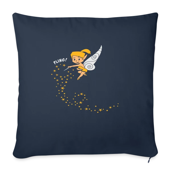 Fée Ombrée Mystérieuse (Design Négatif) sur Housse de coussin décorative 45 x 45 cm
