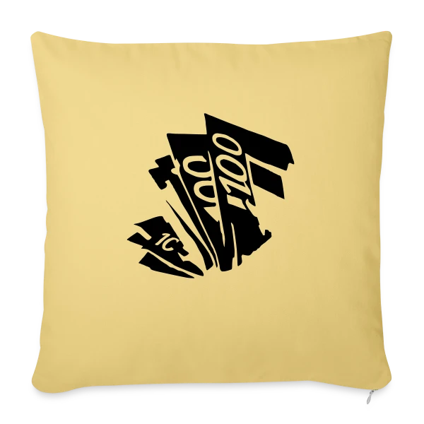 Liasse de Billets Poker sur Housse de coussin décorative 45 x 45 cm