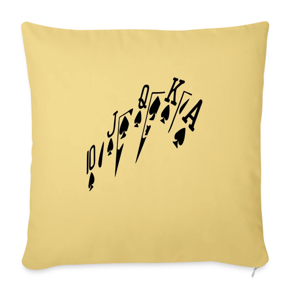 Poker Royale Flush sur Housse de coussin décorative 45 x 45 cm