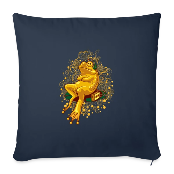 Grenouille Relax : Mode Cassette sur Housse de coussin décorative 45 x 45 cm