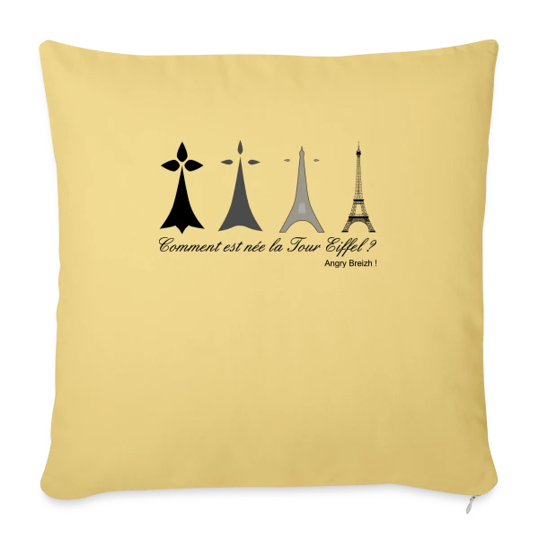 Évolution Tour Eiffel Bretonne sur Housse de coussin décorative 45 x 45 cm
