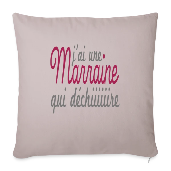 Marraine qui déchire sur Housse de coussin décorative 45 x 45 cm