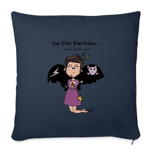 Fée Sans Chichis sur Housse de coussin décorative 45 x 45 cm