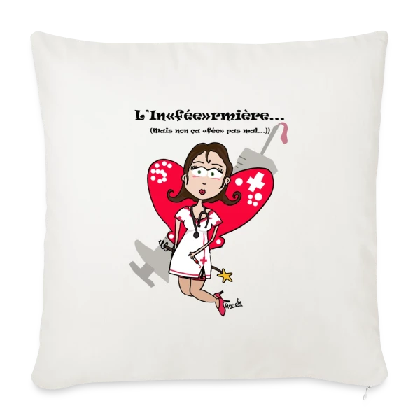 Inféermière Passionnée sur Housse de coussin décorative 45 x 45 cm