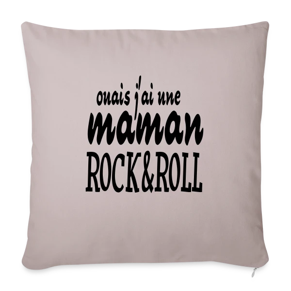 Maman Rock'n'Roll sur Housse de coussin décorative 45 x 45 cm