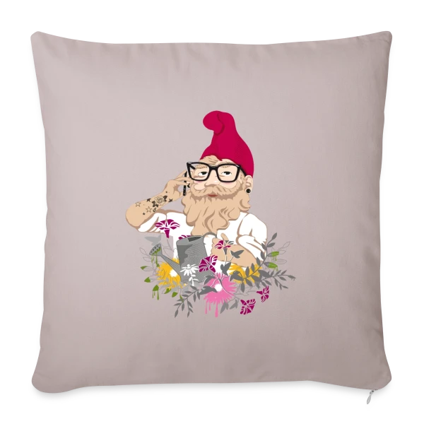 Jardinier Hipster sur Housse de coussin décorative 45 x 45 cm