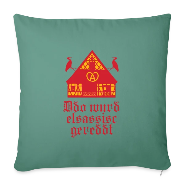 Ici On Parle Alsacien sur Housse de coussin décorative 45 x 45 cm