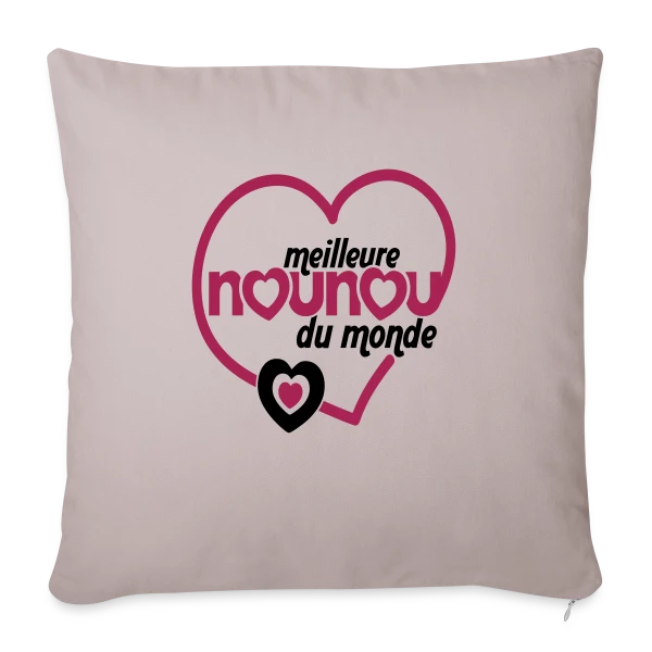 Meilleure Nounou du Monde sur Housse de coussin décorative 45 x 45 cm