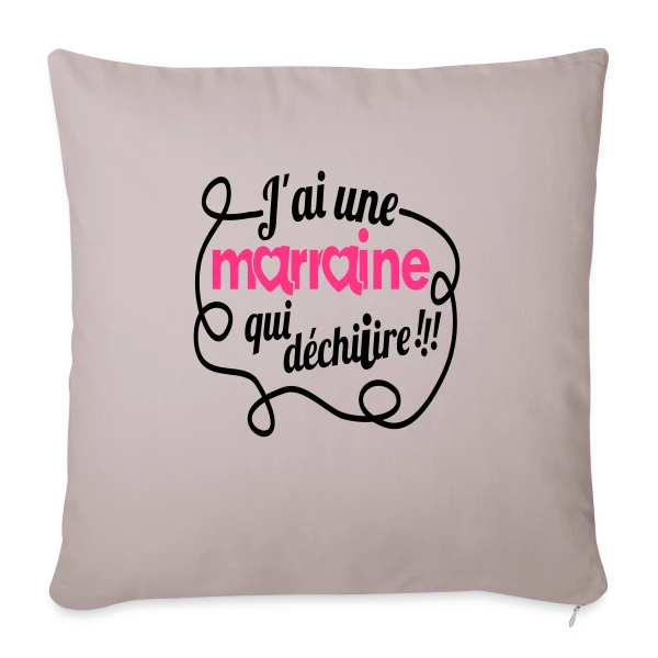 Marraine qui déchire ! sur Housse de coussin décorative 45 x 45 cm