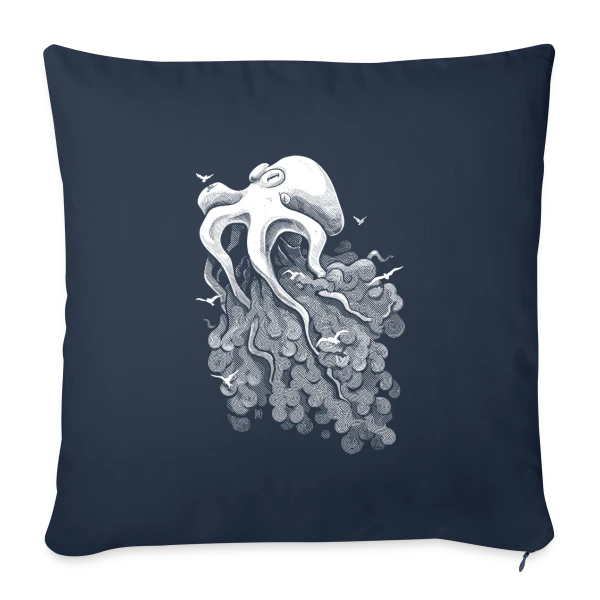 Pieuvre des Nuages sur Housse de coussin décorative 45 x 45 cm