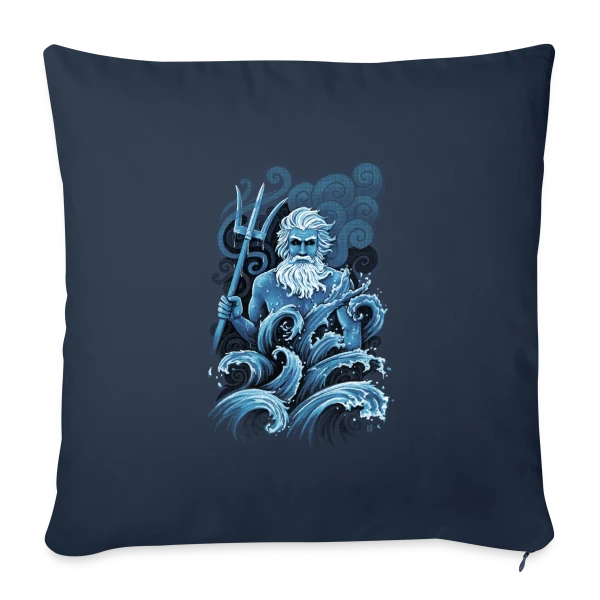 Poséidon: Le Maître des Océans sur Housse de coussin décorative 45 x 45 cm