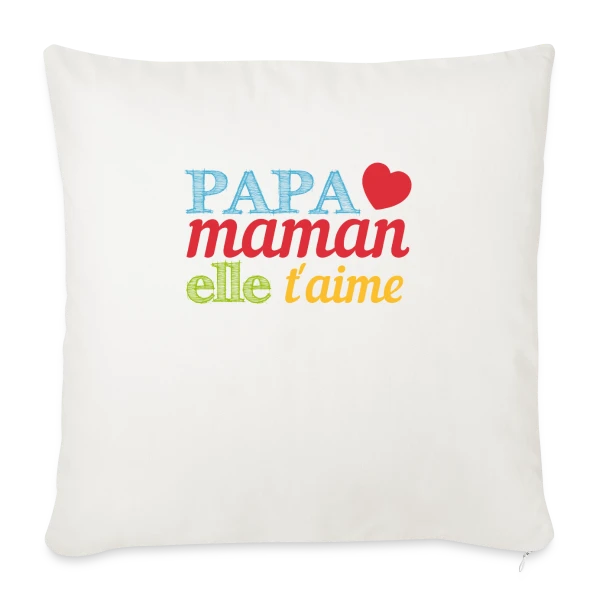 Bébé t'aime : Le message d'amour pour ma moitié sur Housse de coussin décorative 45 x 45 cm
