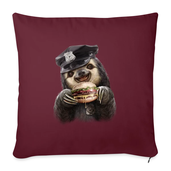 Burger Flic : L'Ordre Gourmand sur Housse de coussin décorative 45 x 45 cm