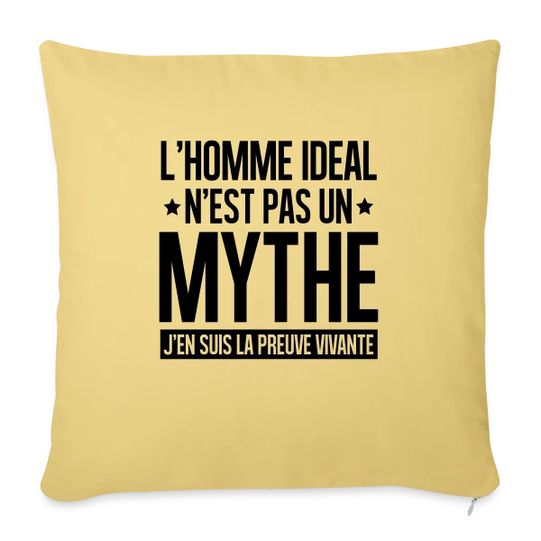 Homme Idéal : Le Mythe Rendu Réel sur Housse de coussin décorative 45 x 45 cm