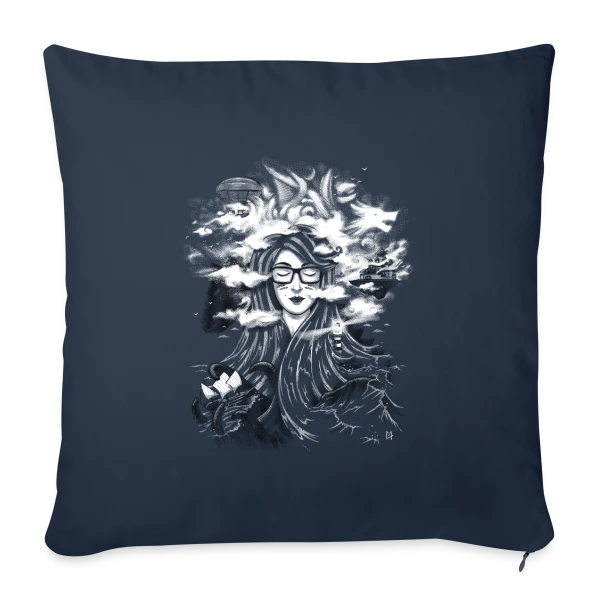 Monde Onirique sur Housse de coussin décorative 45 x 45 cm