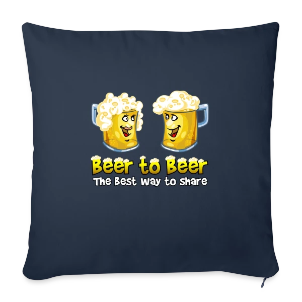 Bières entre Amis sur Housse de coussin décorative 45 x 45 cm