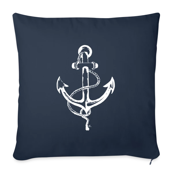 Ancre Marine Élégante : Passion Océane sur Housse de coussin décorative 45 x 45 cm