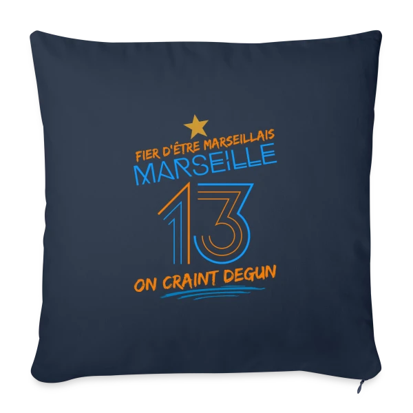 Fier Marseillais On Craint Degun sur Housse de coussin décorative 45 x 45 cm