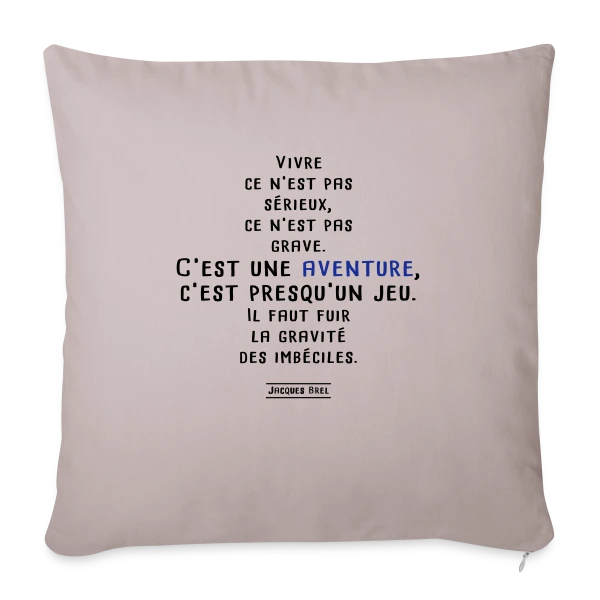 Jacques Brel: Le Grand Poète sur Housse de coussin décorative 45 x 45 cm