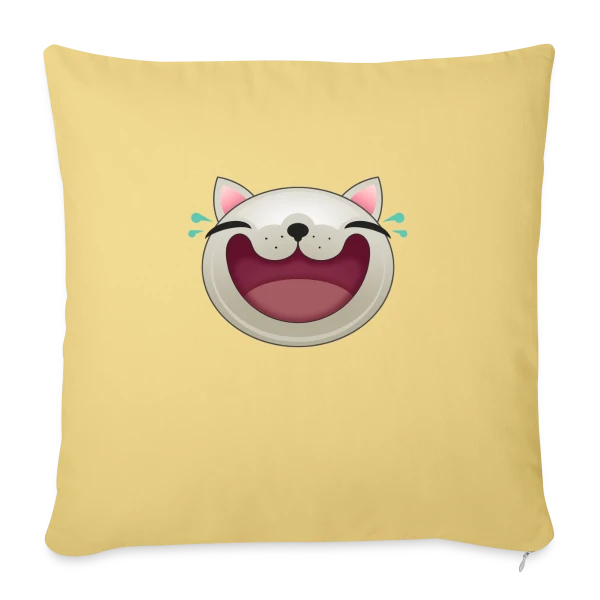 Chat Joyeux : Le Rieur Félin sur Housse de coussin décorative 45 x 45 cm