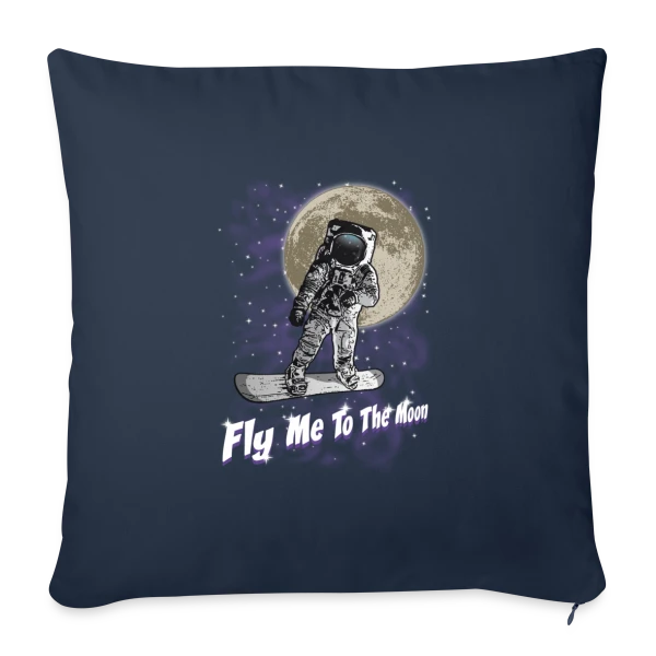 Snowboarder lunaire sur Housse de coussin décorative 45 x 45 cm