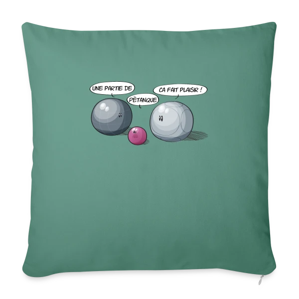 L'Esprit de la Pétanque : Jeu et Convivialité sur Housse de coussin décorative 45 x 45 cm