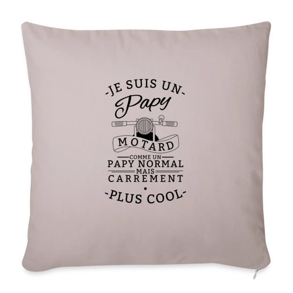 Papy Motard : L'Asphalte dans l'Âme sur Housse de coussin décorative 45 x 45 cm