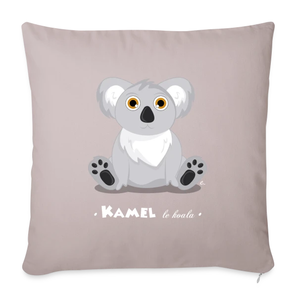 Kamel le Koala : Tendresse Exotique sur Housse de coussin décorative 45 x 45 cm