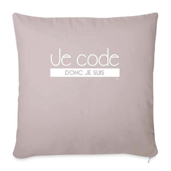 "Je Code Donc Je Suis" - Le Geek du Développement sur Housse de coussin décorative 45 x 45 cm
