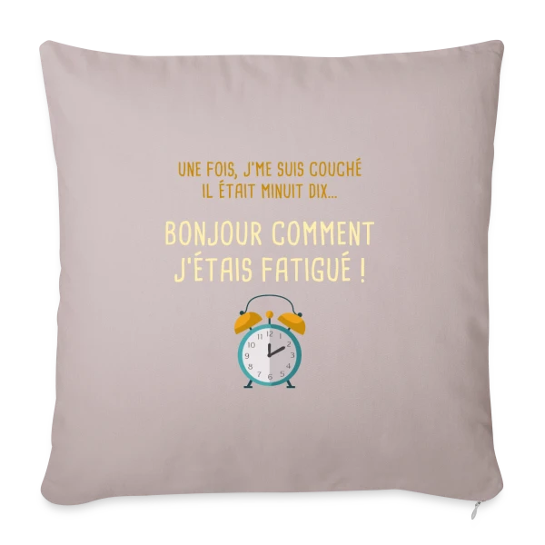Minuit Dix : L'Heure Fatale du Coucher sur Housse de coussin décorative 45 x 45 cm