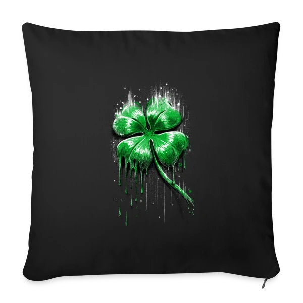 Trèfle Fondant : La Chance en Fusion sur Housse de coussin décorative 45 x 45 cm